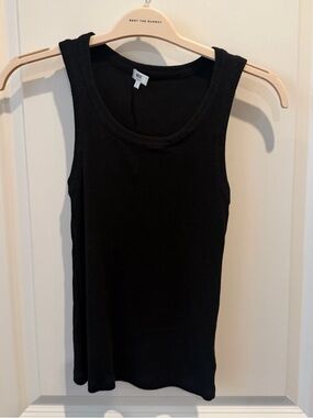 Agolde Poppy Black Ribbed Tank